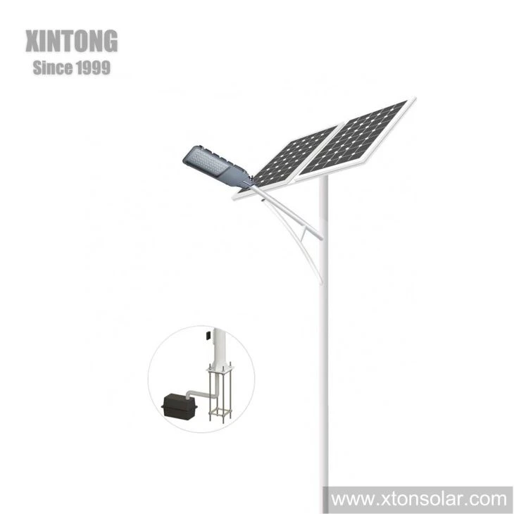 6 מ' מוט 60W כוח סולארית מנורת רחוב סופר מוארת