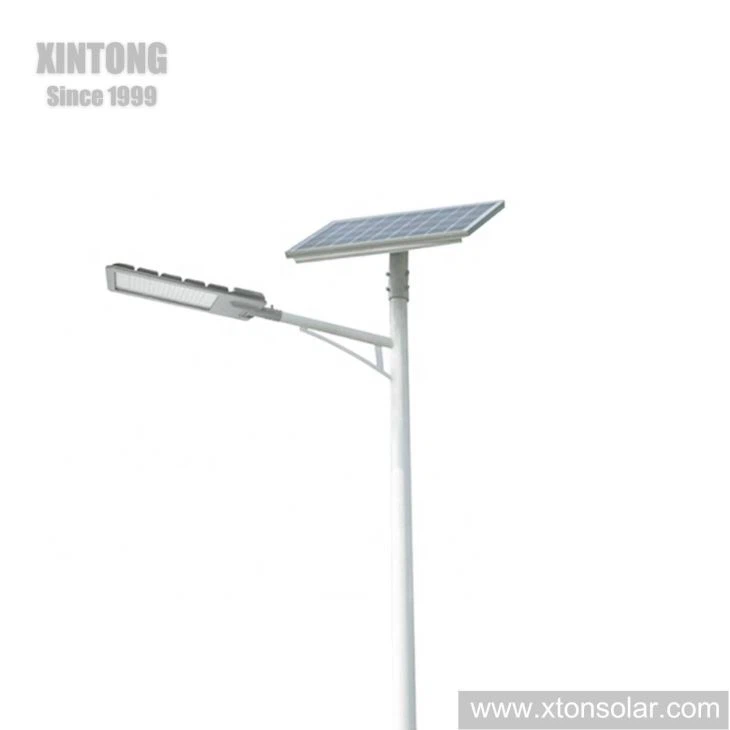 Street Lamp Drawing With Solar Panel Remote System
